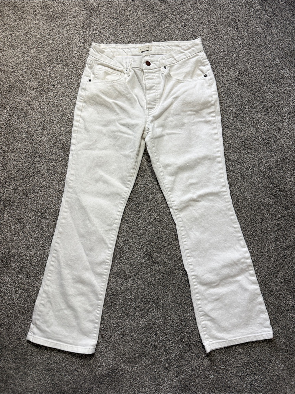 Women's White Flare Jeans - made in USA